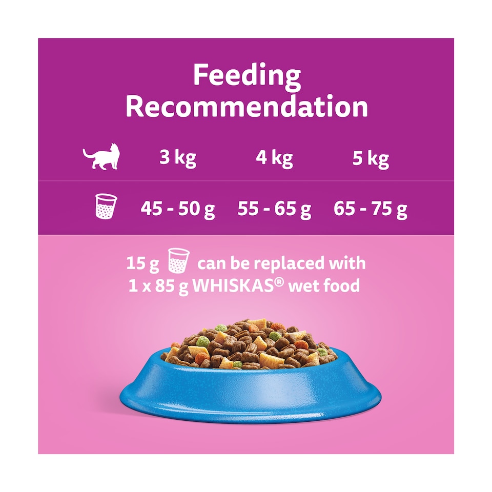 image 1 of Whiskas 1+ Adult Dry Cat Food Biscuits Tuna 1.9kg