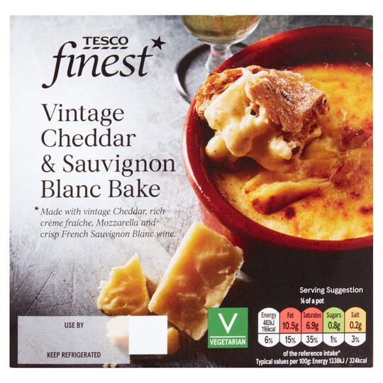 Tesco Finest Vintage Cheddar & Sauvignon Blanc Bake 150G Tesco Groceries