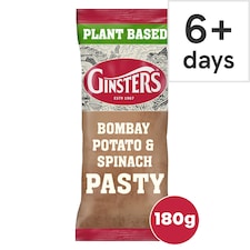 Ginster Pasty Bombay Potato & Spinach 180G