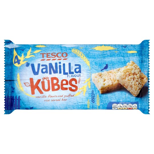 Tesco Vanilla Kube 4 X 28G Tesco Groceries