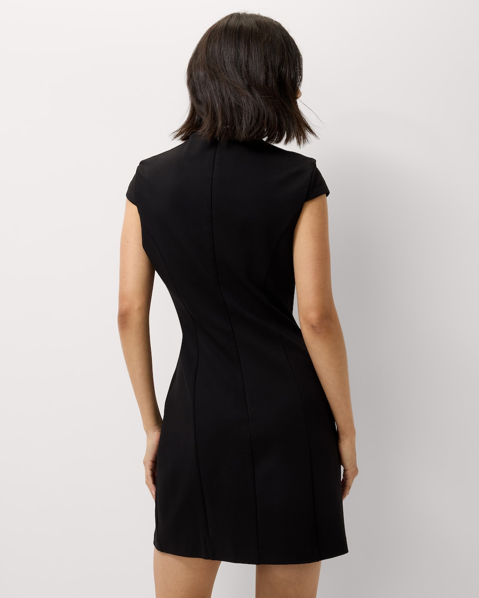 image 1 of F&F Ponte Embellished Mini Dress in Black