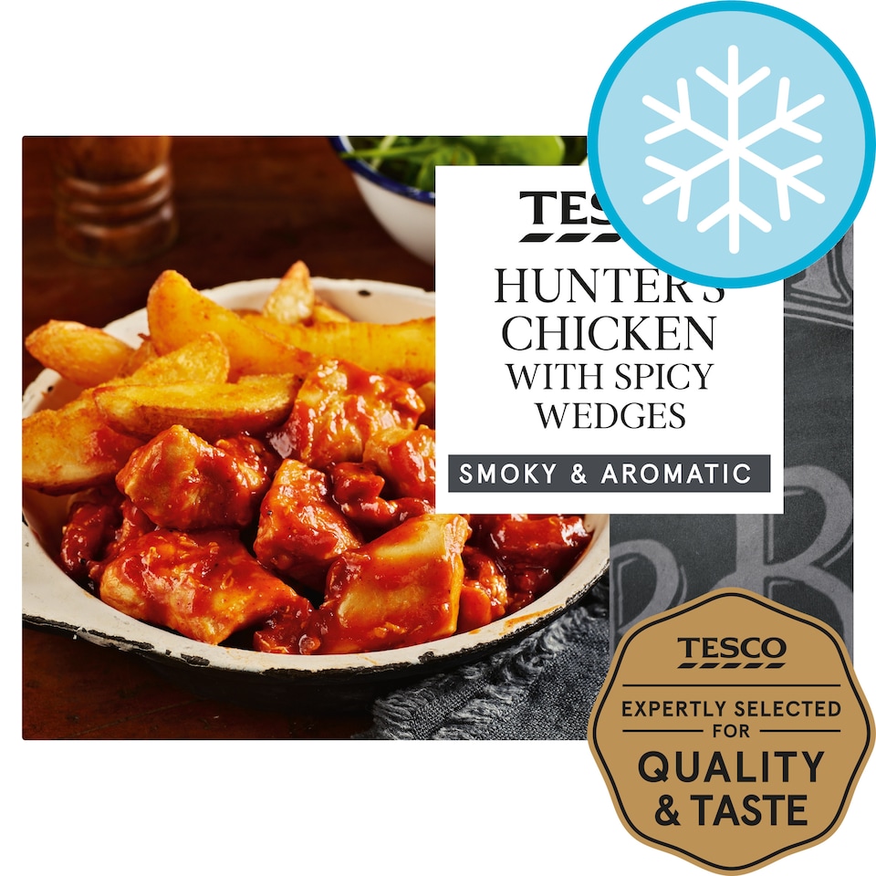 Tesco Hunter's Chicken With Spicy Wedges 400G