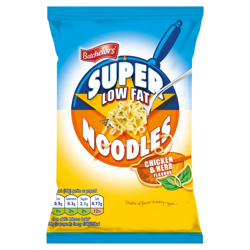 Batchelors Low Fat Super Noodles - Chicken & Herb Flavour 81g