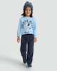 image 2 of F&F Boys Cotton Rich Wide Leg Drawstring Joggers in Blue