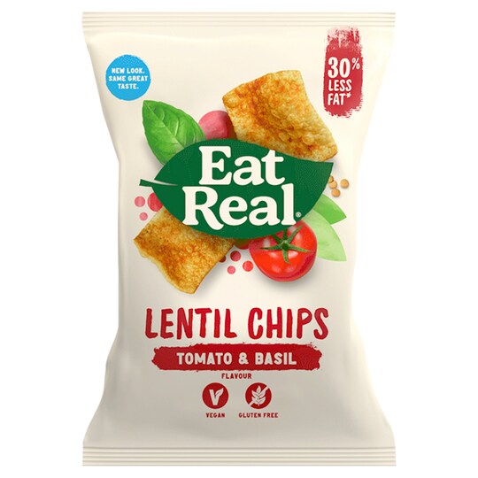 Eat Real Hummus Chips Tomato & Basil 135G Tesco Groceries