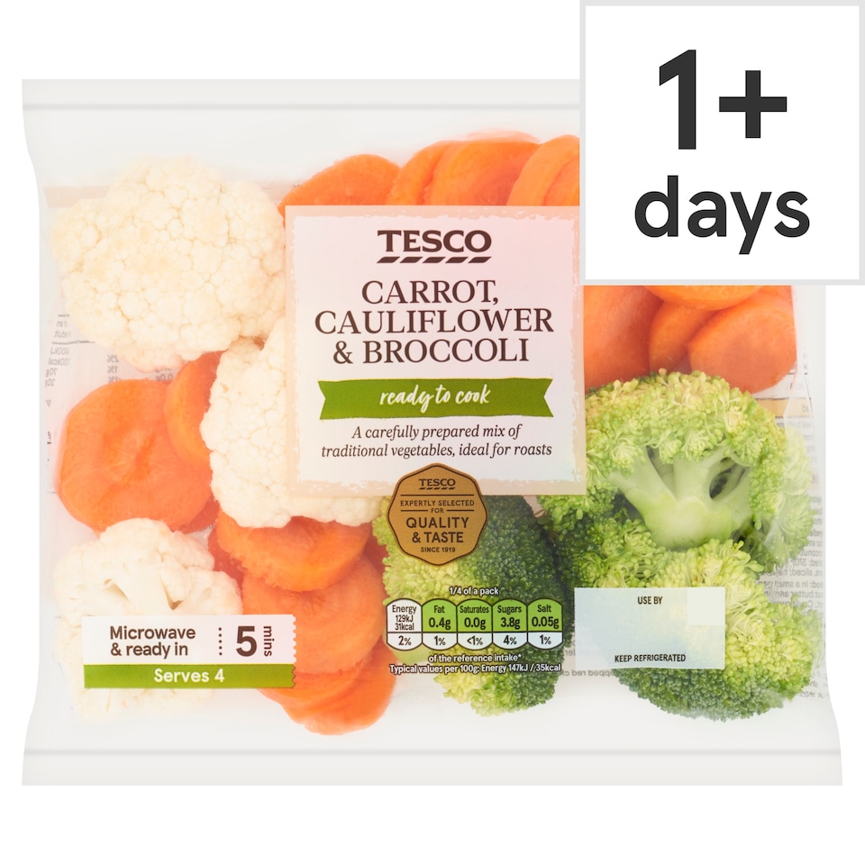 Tesco Carrot, Cauliflower & Broccoli 370g