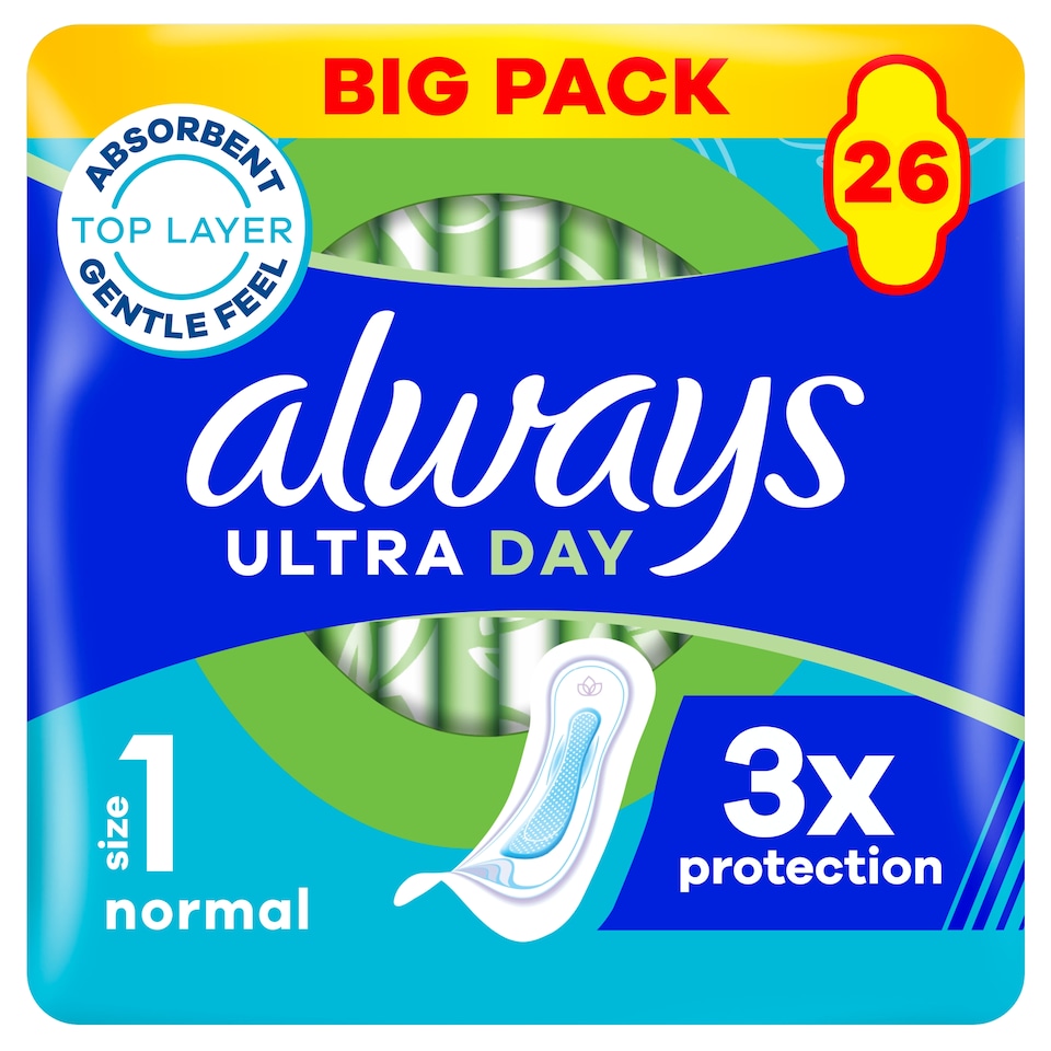 image 1 of Always Ultra Day Normal Sanitary Towels Size 1 26 Pack