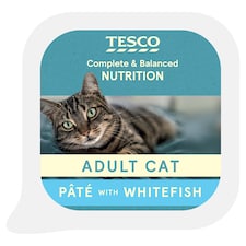 Tesco Adult Cat Pate With White Fish 100G