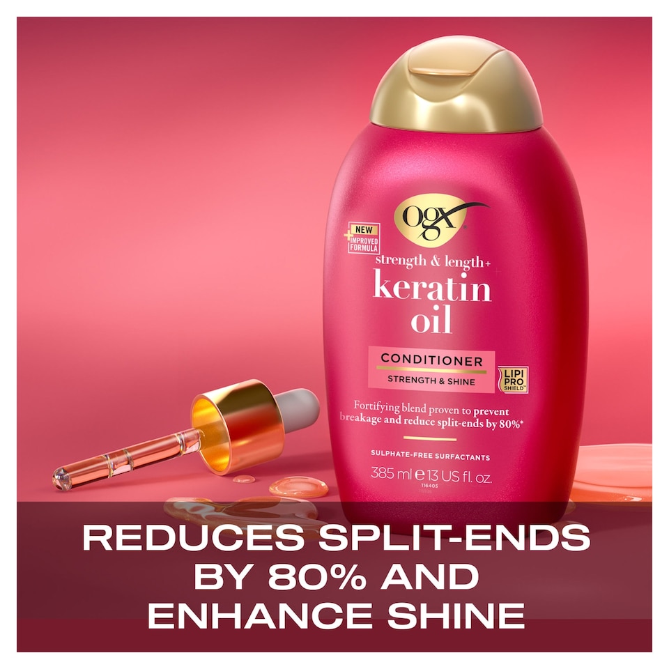 image 1 of OGX Anti-Breakage Keratin Conditioner for Dry Hair 385ml