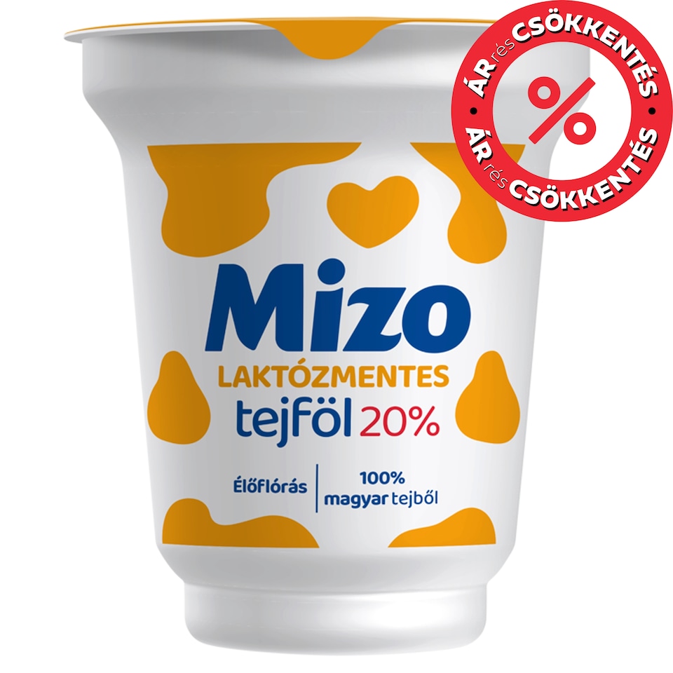 Mizo laktózmentes tejföl 20% 150 g  1. kép