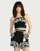 image 3 of The F&F Edit Cotton Rich Embroidered Co-ord Top in Black