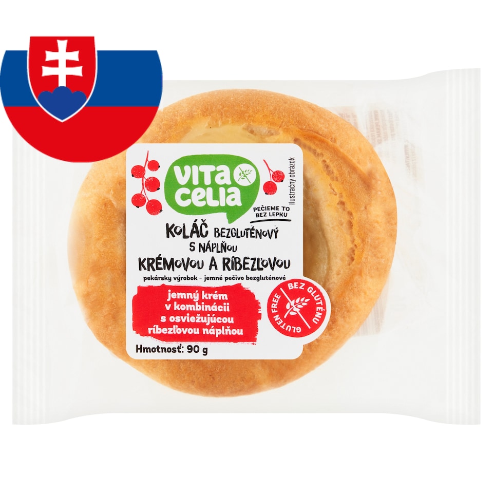 obrázok 1 z Vitacelia Koláč bezgluténový s náplňou krémovou a ríbezľovou 90 g