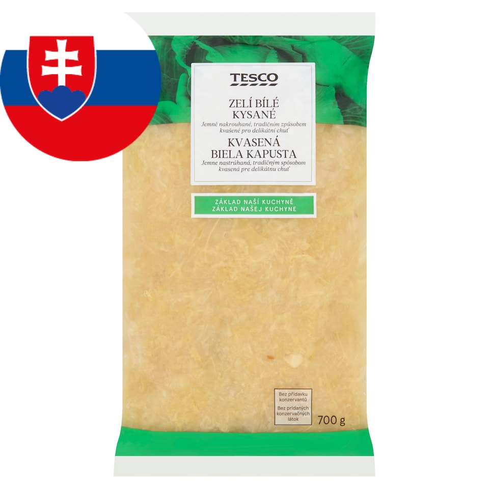Tesco Kvasená biela kapusta 700 g