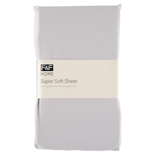 F&F Home Silver Super Soft Fitted Sheet 220 x 200 cm