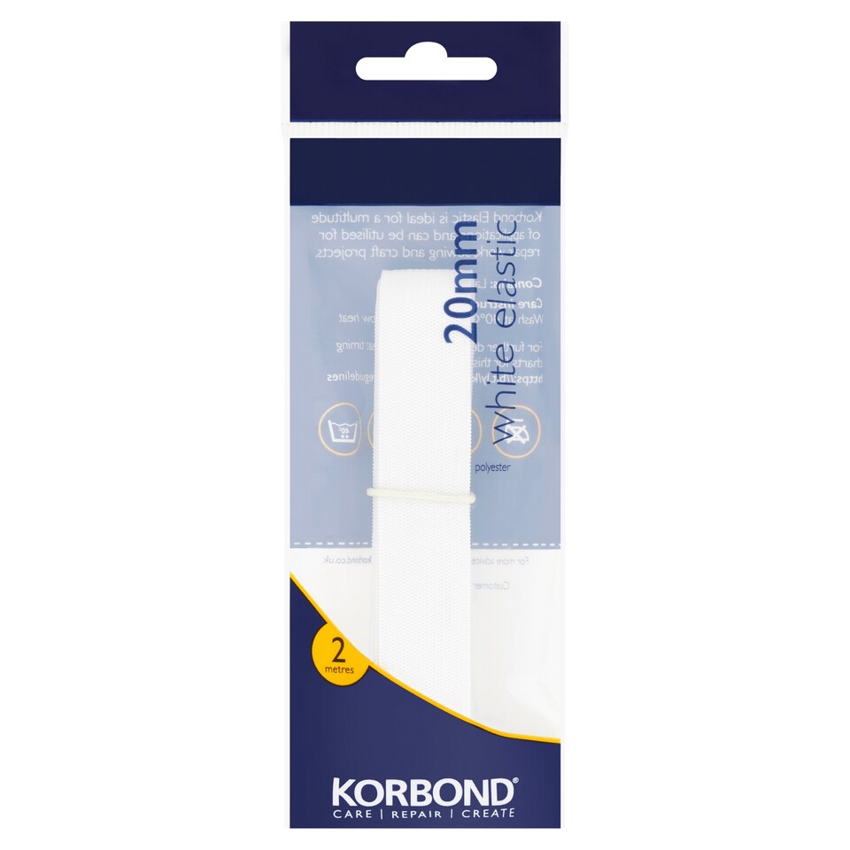 Korbond Elastic White 20Mm