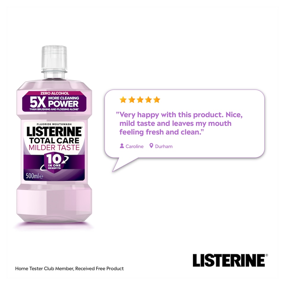image 1 of Listerine Total Care Milder Taste Zero Alcohol Mouthwash 500ml