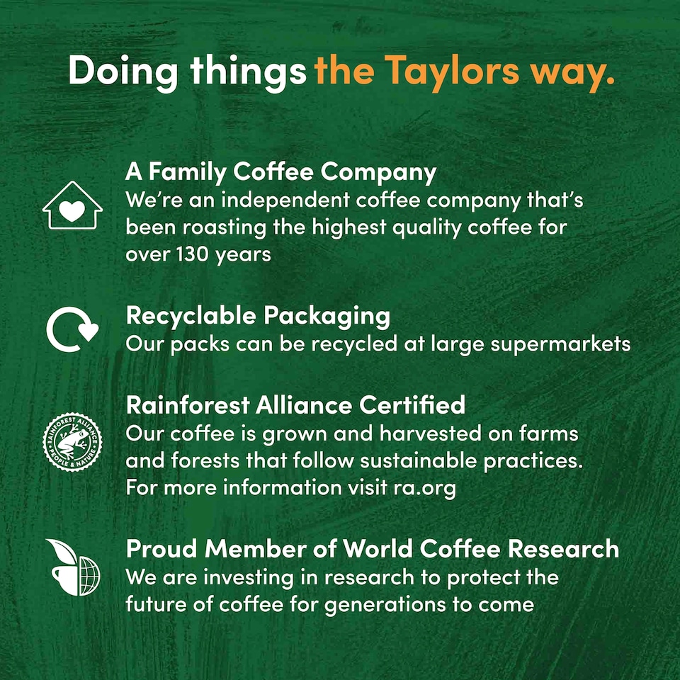 image 1 of Taylors of Harrogate Hot Lava Java Roast 6 Coffee Beans 200g