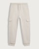 image 4 of F&F Boys Cotton Rich Cuffed Drawstring Cargo Joggers in Grey