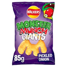 Walkers Monster Munch Giants Pickled Onion Sharing Bag Crisps 85g