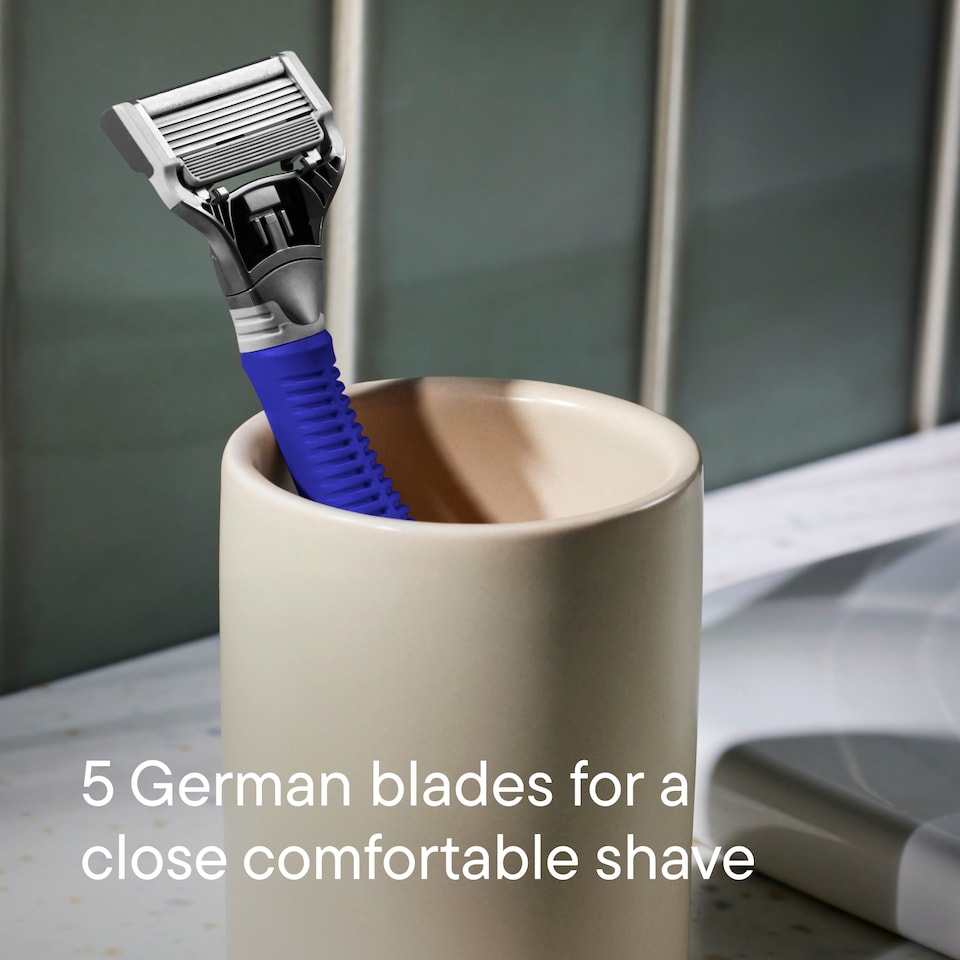 image 1 of Harry's Razor and 10 Blades Indigo Set