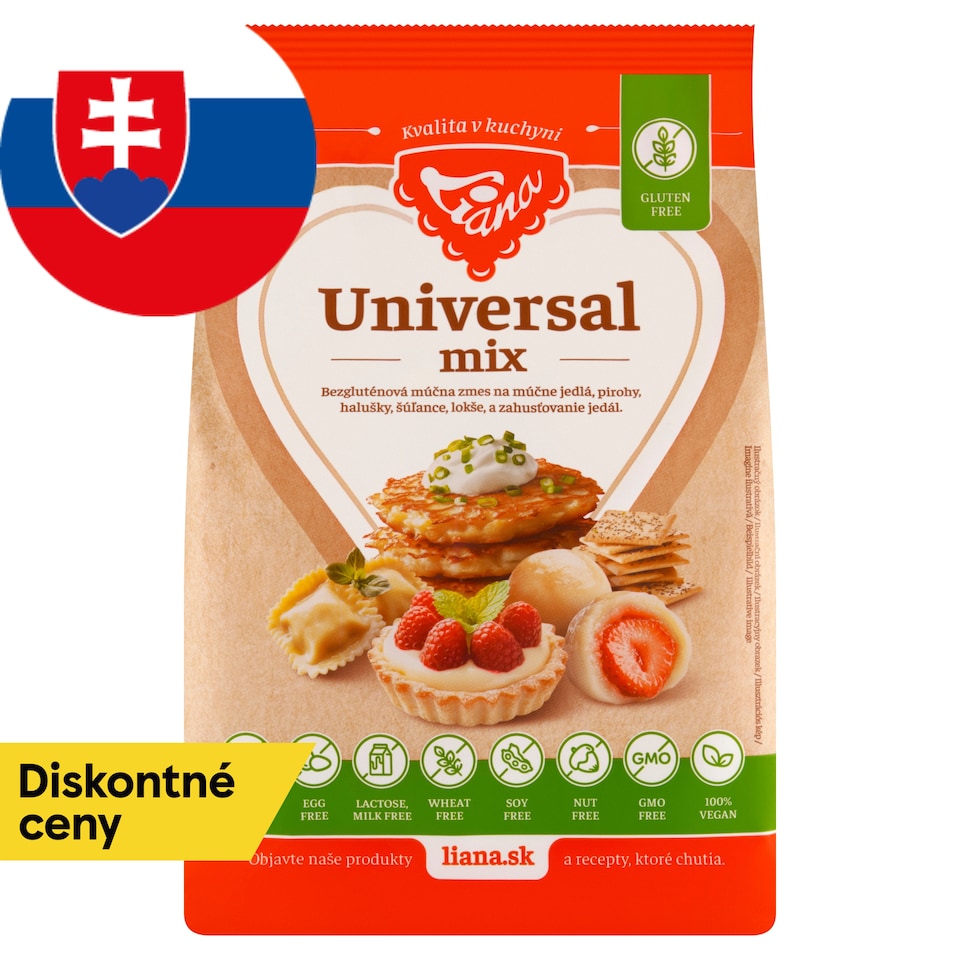 obrázok 1 z Liana Universal mix bezgluténová univerzálna zmes na múčne jedlá 1000 g