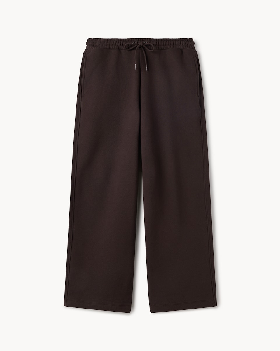 image 1 of F&F Active AFTERCLASS Cotton Rich Wide Leg Joggers in Chocolate