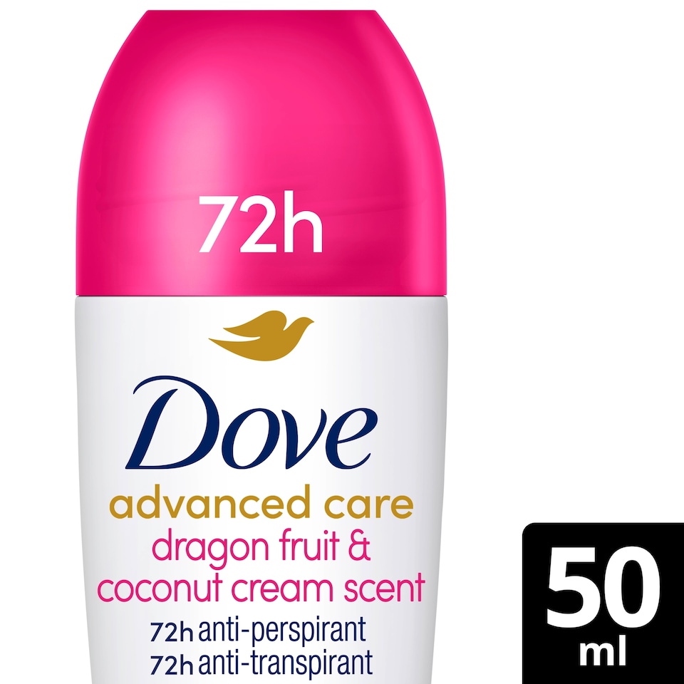 image 1 of Dove Advanced Care Go Fresh Dragonfruit and Coconut Cream Roll On Anti-Perspirant Deodorant 50ml