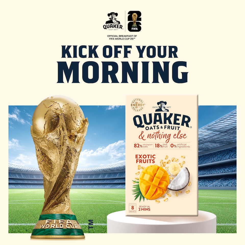 image 1 of Quaker Oats Exotic Fruits & Nothing Else Porridge Sachets 8 x 33g