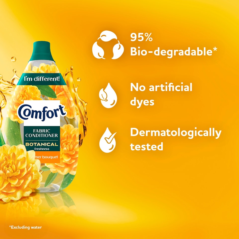 image 1 of Comfort Botanical Summer Bouquet Fabric Conditioner 64 Washes 960ml