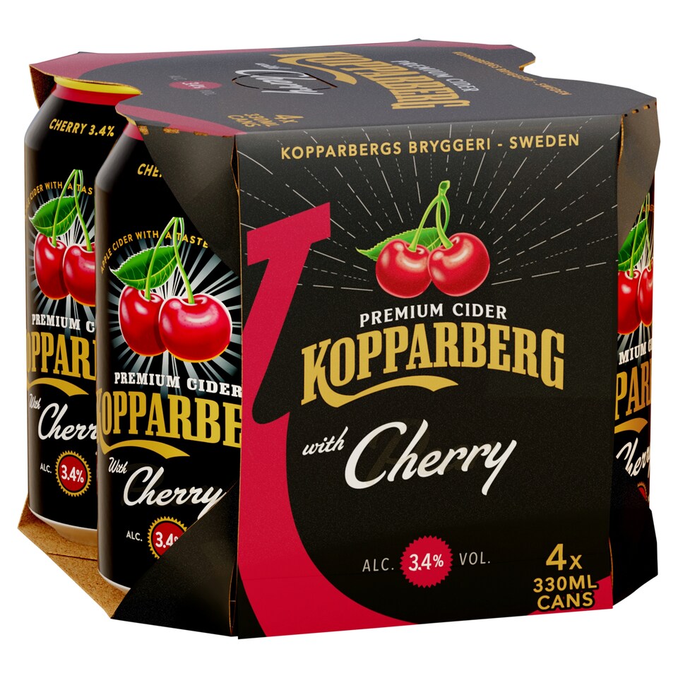 Kopparberg Premium Cider - Cherry 4 x 330ml