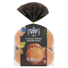 Tesco Fire Pit 8 Sliced Brioche Burger Buns