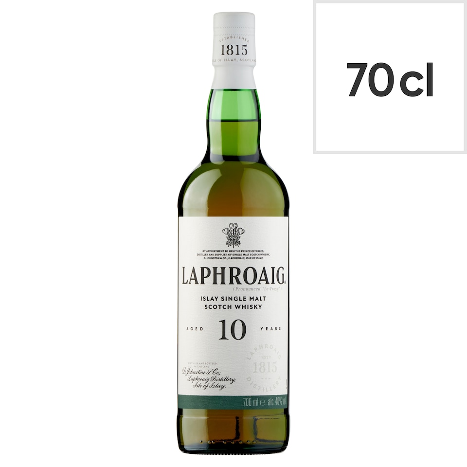 Laphroaig 10 Year Old Islay Single Malt Scotch Whisky 70cl