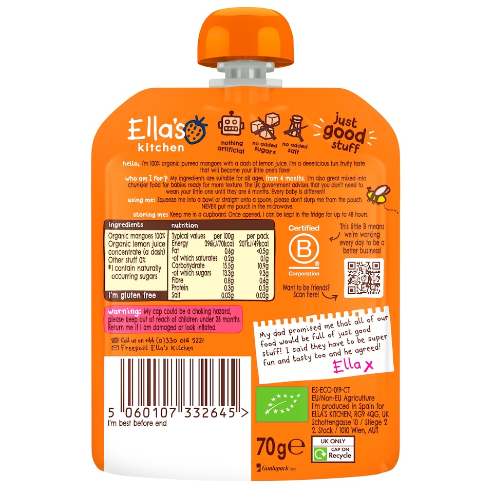 image 1 of Ella's Mangoes, Mangoes,Mangoes 70G