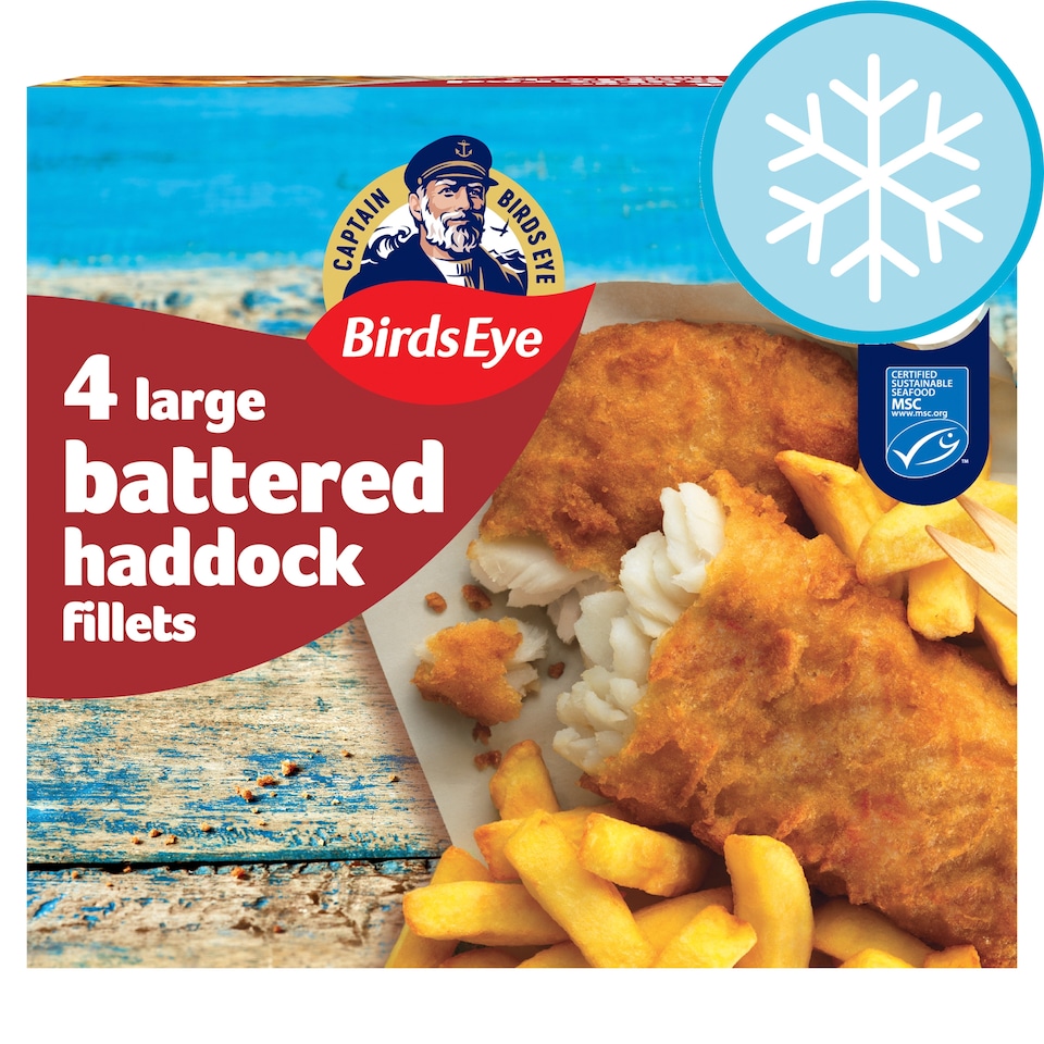 image 1 of Birds Eye 4 Battered Haddock Fillets 440G