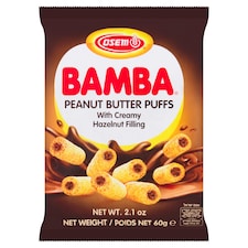 Osem Bamba Peanut Snack Plus Hazelnut Cream 60G