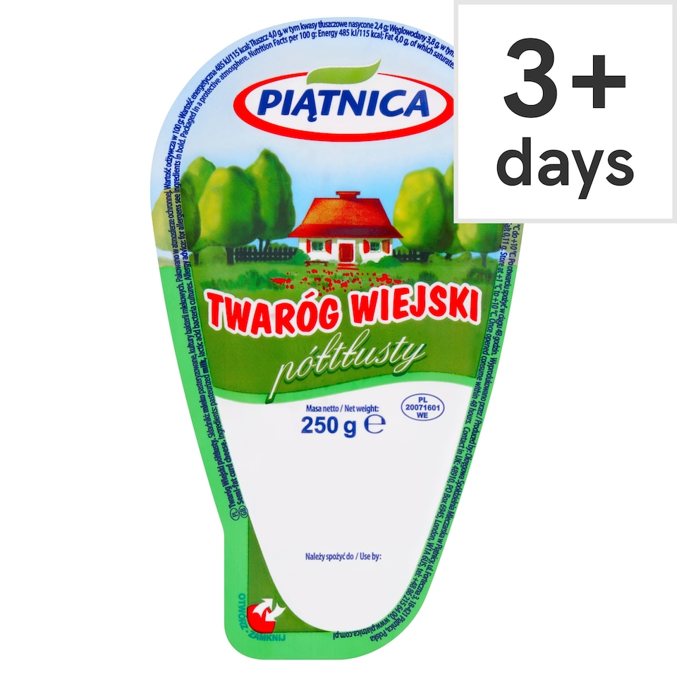 Piatnica Semi-Fat Curd Cheese 250g