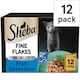 image 1 of Sheba Fine Flakes Wet Cat Food Pouches Fish in Jelly 12x85g