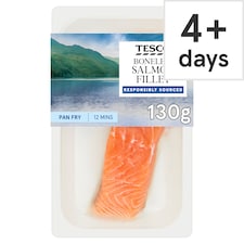 Tesco Boneless Salmon Fillet 130G