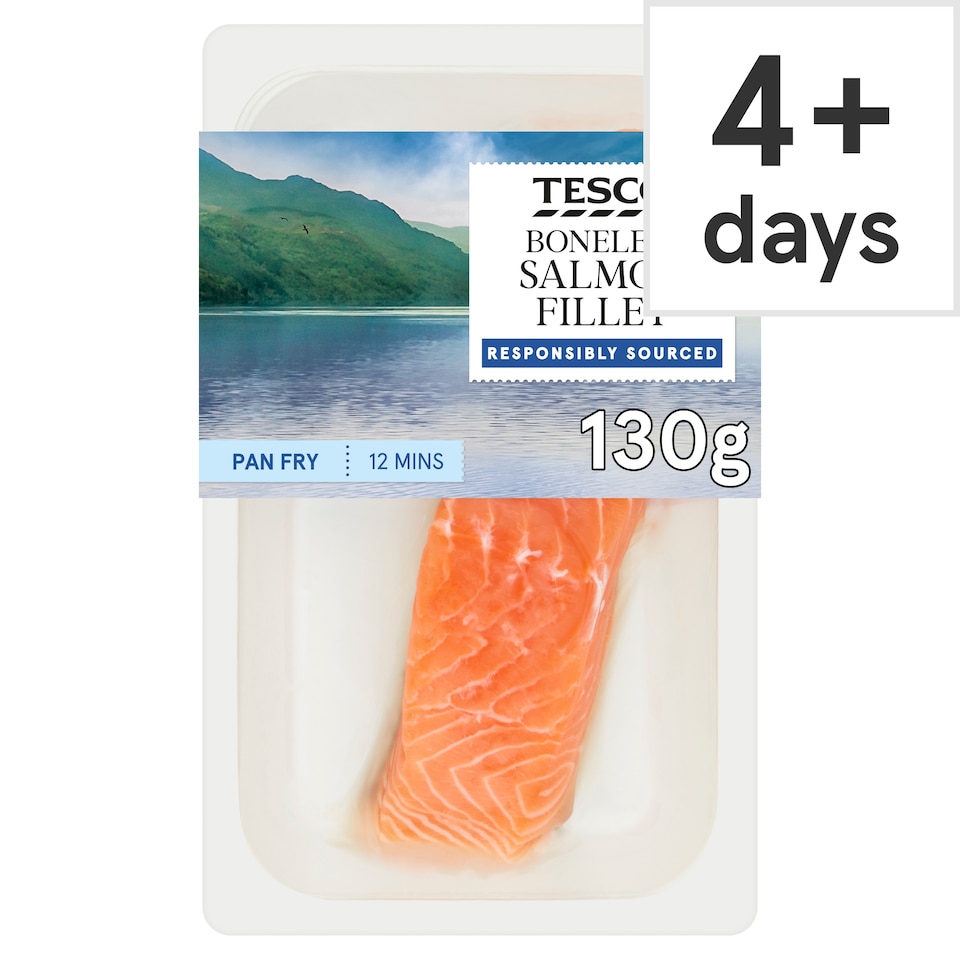 Tesco Boneless Salmon Fillet 130G