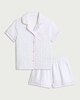 image 1 of F&F Pure Cotton Floral Print Revere Short Pyjama Set in Pink