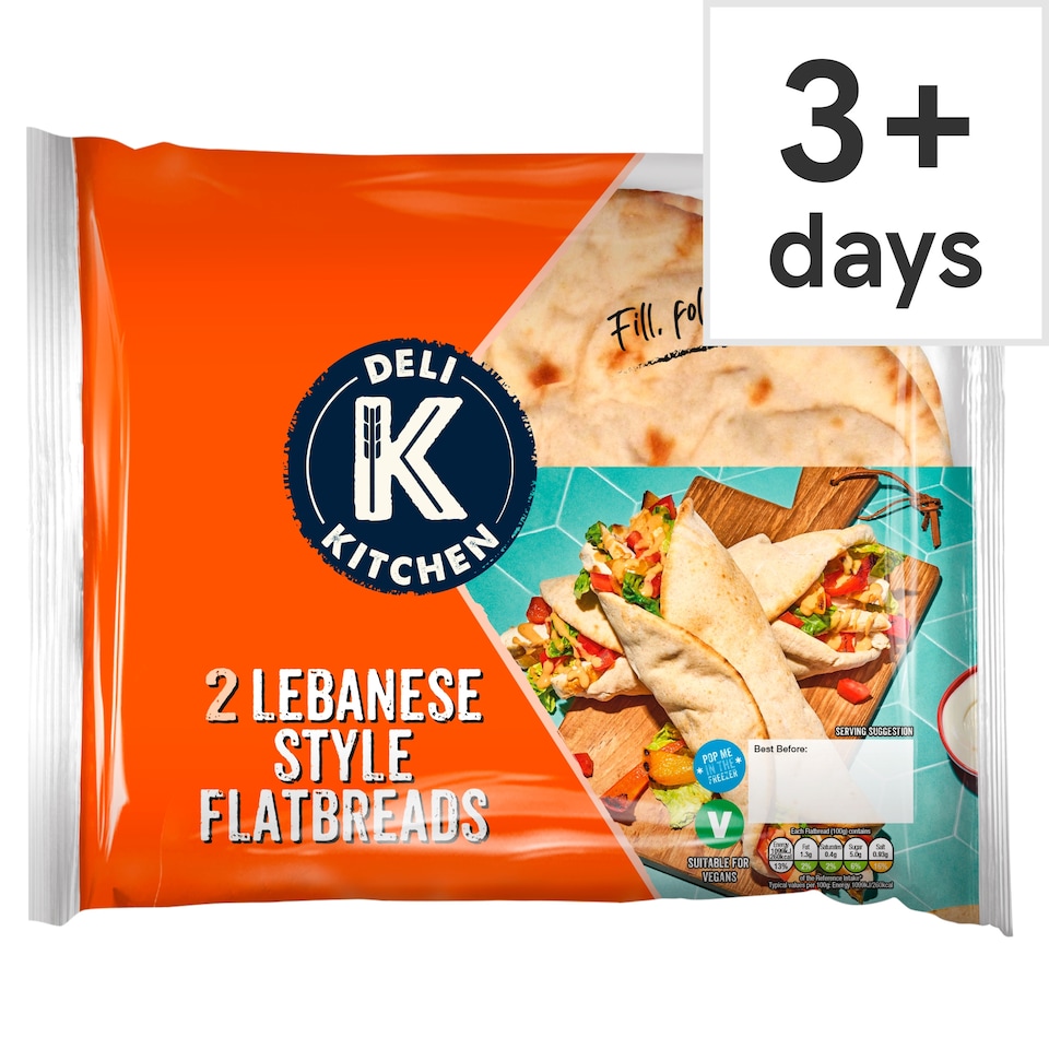 image 1 of Deli Kitchen Lebanese Style Flatbreads 2 pack