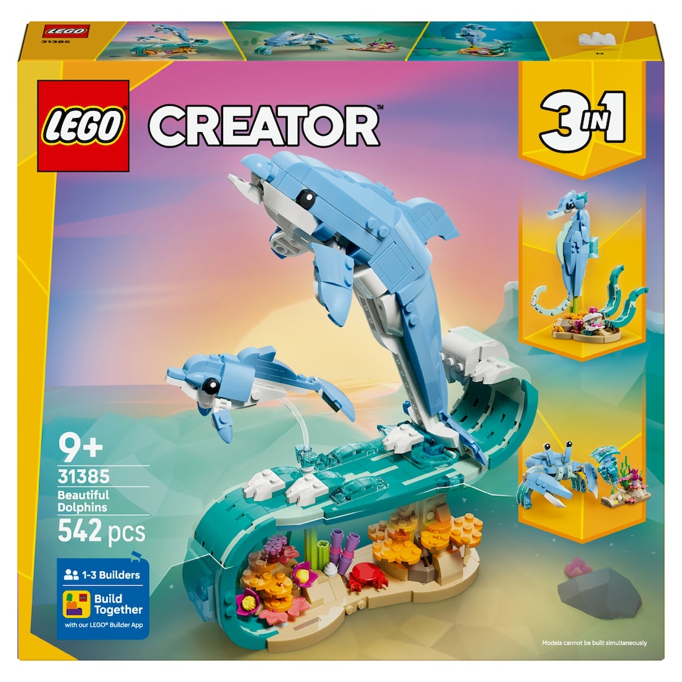 obrázok 1 z LEGO Creator 3 v 1 31385 Morské živočíchy: Krásne delfíny