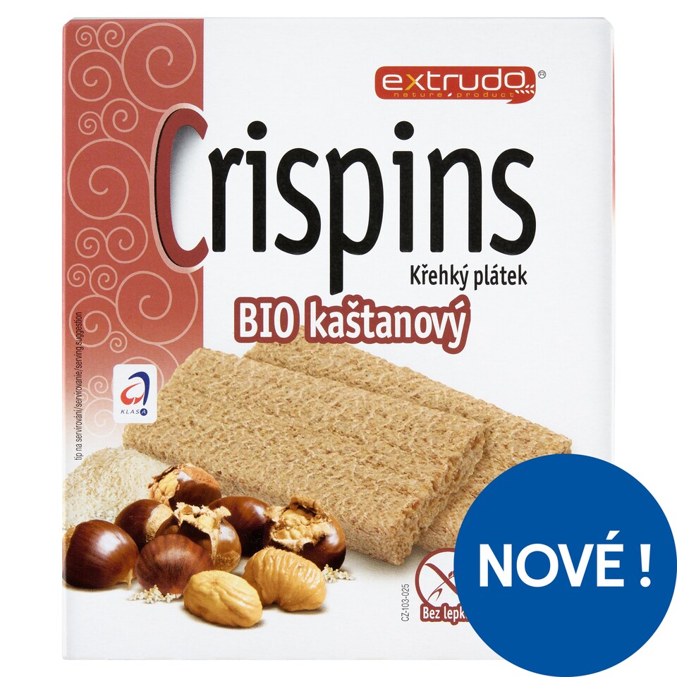 Extrudo Crispins Organic Chestnut Crispbread 100g