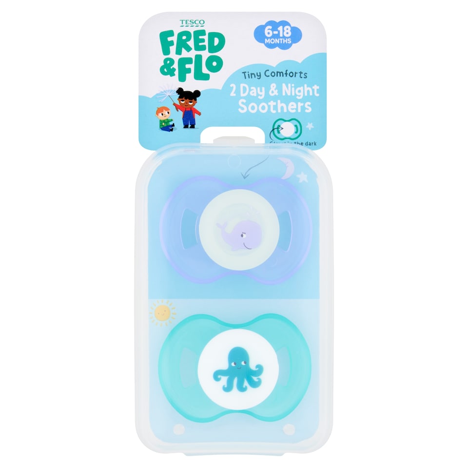 Fred & Flo Day And Night Soothers 2 Pack