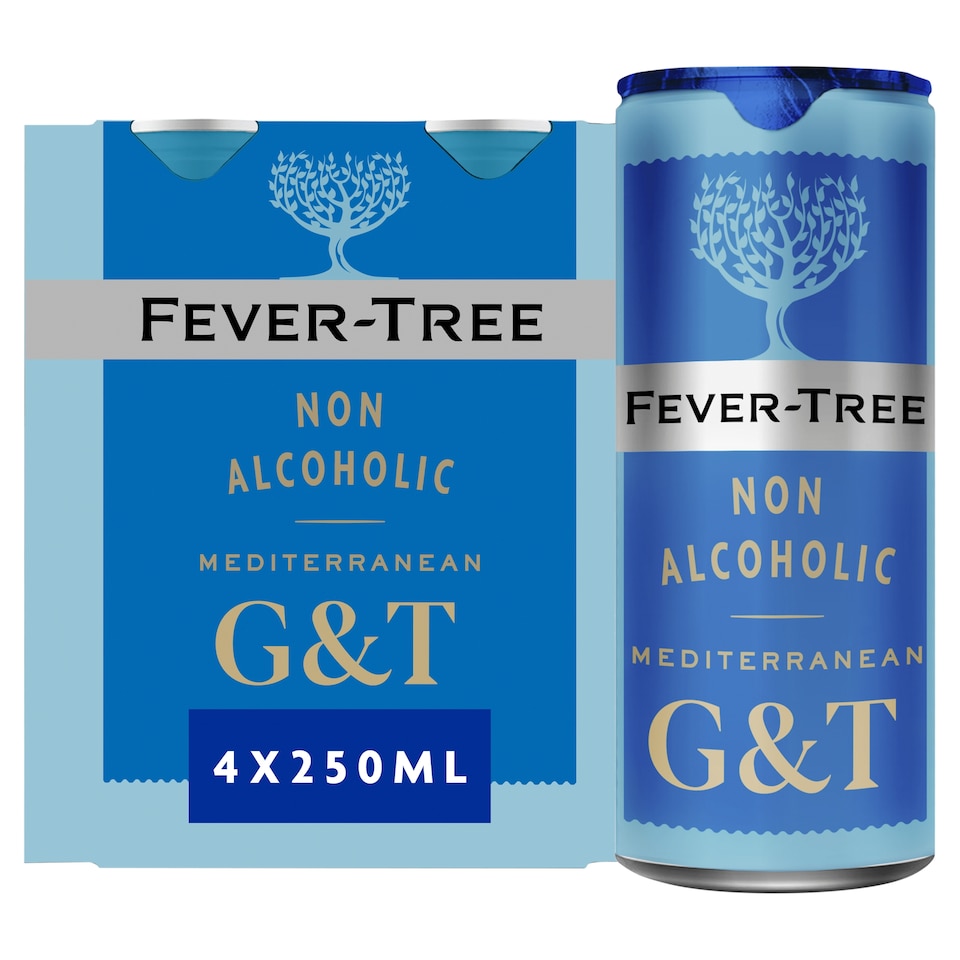 Fever-Tree Non-Alcoholic Mediterranean Gin & Tonic 4x250ml