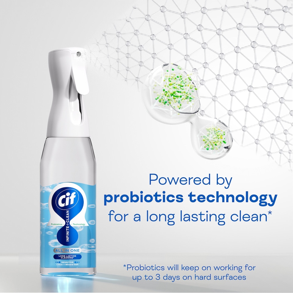 image 1 of Cif Infinite Clean All in One: Sensitive Lotus and Mineral Salts Spray 590ml