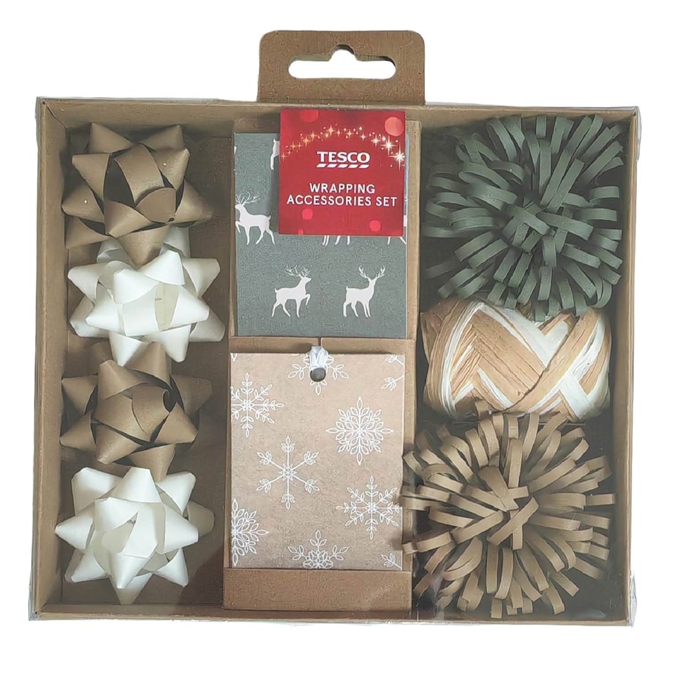 Tesco Natural Christmas Wrapping Accessories Kit