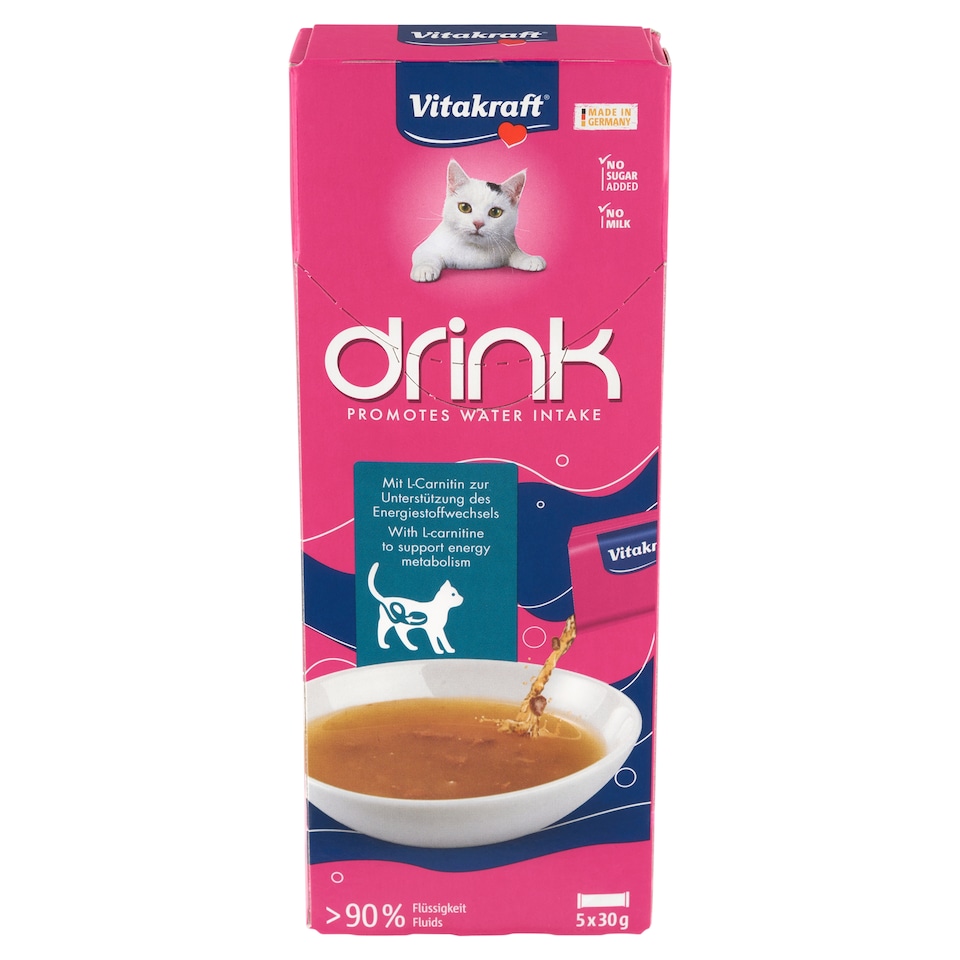 obrázok 1 z Vitakraft Drink doplnkové krmivo pre mačky 5 x 30 g (150 g)