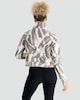 image 3 of F&F Active Abstract Print Cropped Hoodie in Grey