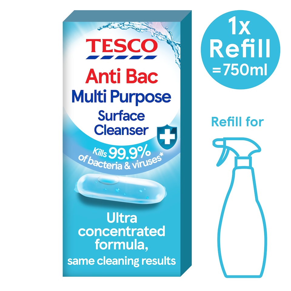 image 1 of Tesco Antibacterial Multi Purpose Cleaner Refill 9Ml